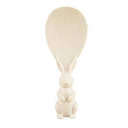 

Creative Standing Rice Spoon with Cartoon Rabbit Shape Handle Wheat Straw Non-Stick Shovel Plastic Service Scoop Paddle