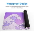 thumbnail image 4 of Purple Japanese Sea Wave Gaming Mouse Pad Large Mouse Pad for Keyboard and Mousepad Desk Mat with 3mm Non-Slip Base and Stitched Edge for Gaming and Office Computer Mat Protector Mat 31.5x11.8 Inch, 4 of 6
