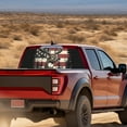 thumbnail image 3 of SEANATIVE Truck Rear Window Decal Removable Patriotic Decoration See Through Full Cover Graphic Sticker for Pickup Back Window, 66.9 x 22.4 Inch, Cartoon Deer American Flag Tree, 3 of 7
