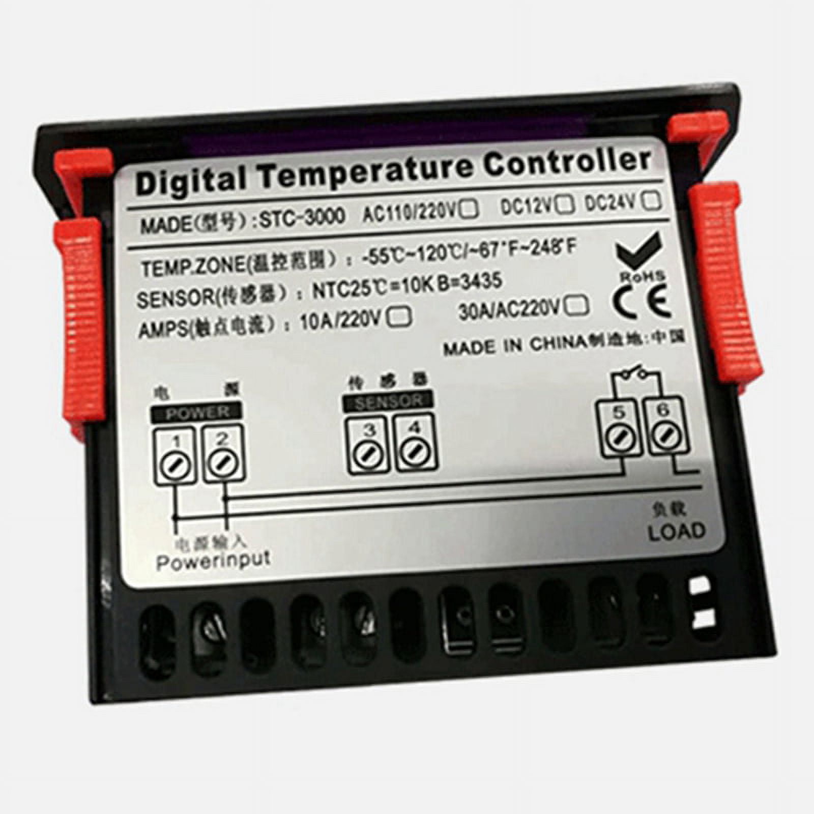10X STC-3000 110V-220V 30A Press Digital Temperature Controller Thermostat with Sensor Controlling Tool