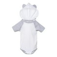 thumbnail image 2 of Rabbit Skins Infant Fine Jersey Short Sleeve Raglan Bodysuit with Hood & Ears, 2 of 5