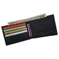 thumbnail image 2 of Small Men's Genuine Leather Slim Thin Bifold Wallet with Coin Pouch, 2 of 9