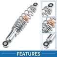thumbnail image 3 of 1 Pair Motorcycle Rear Suspension Shock 270mm for 50cc 70cc 90cc 125c Chrome Silver Tone, 3 of 6