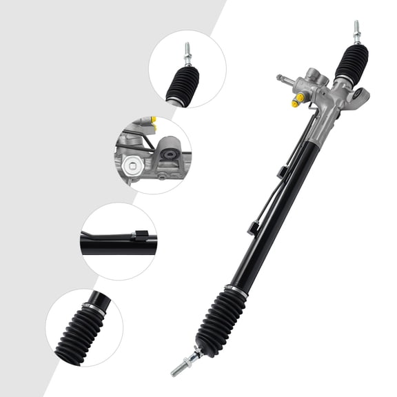 Black Silver Power Steering Rack & Pinion Assembly for 2003-2007 Honda Accord l4 2.4L 26-2703