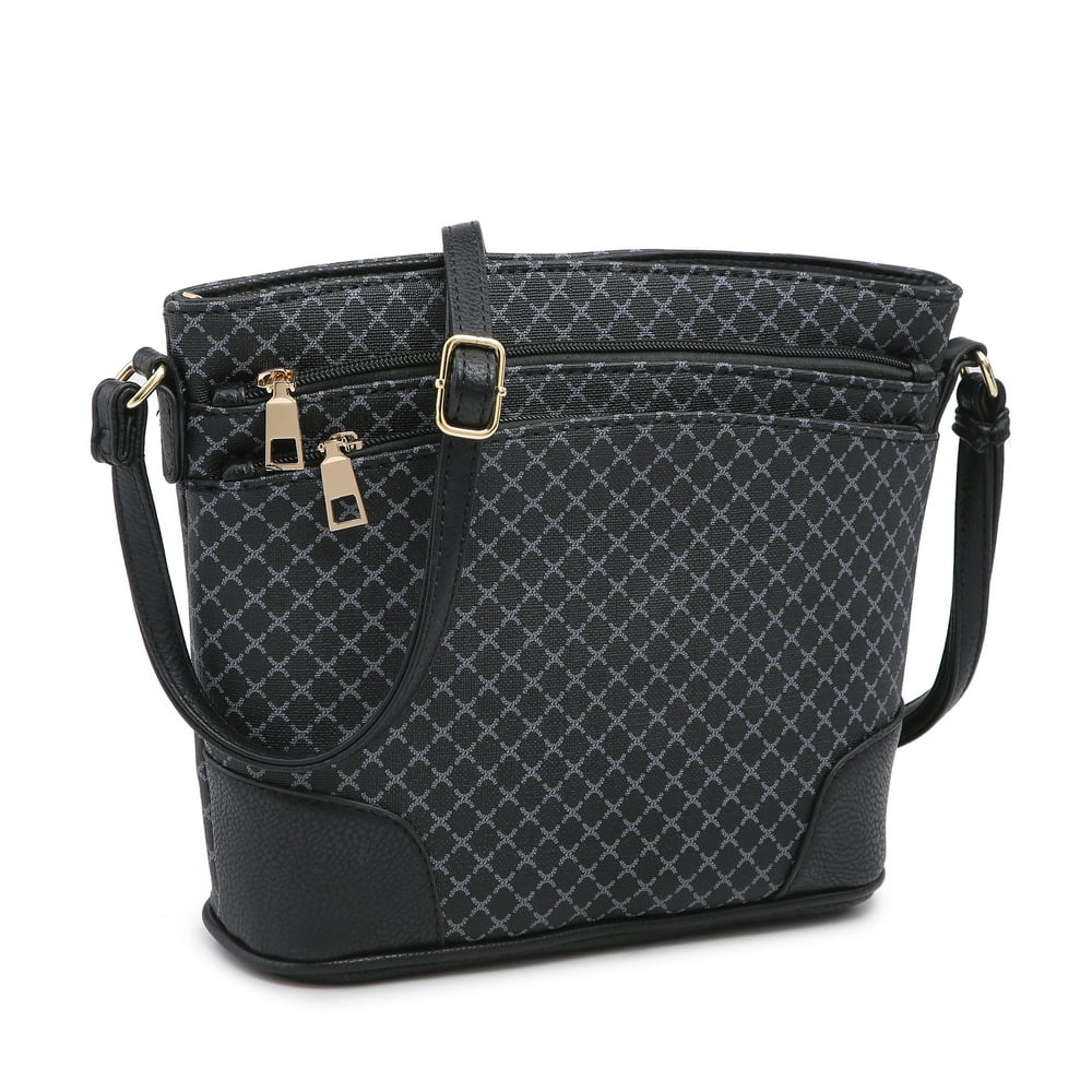 fake leather messenger bag