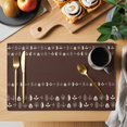 thumbnail image 2 of Rustic Botanical Placemats Set of 4, Japanese Herb on Brown Simple Art Placemats for Dining Table, Place Mats for Kitchen Tabletop, Waterproof Wipeable Dining Table Mats Set, 2 of 9