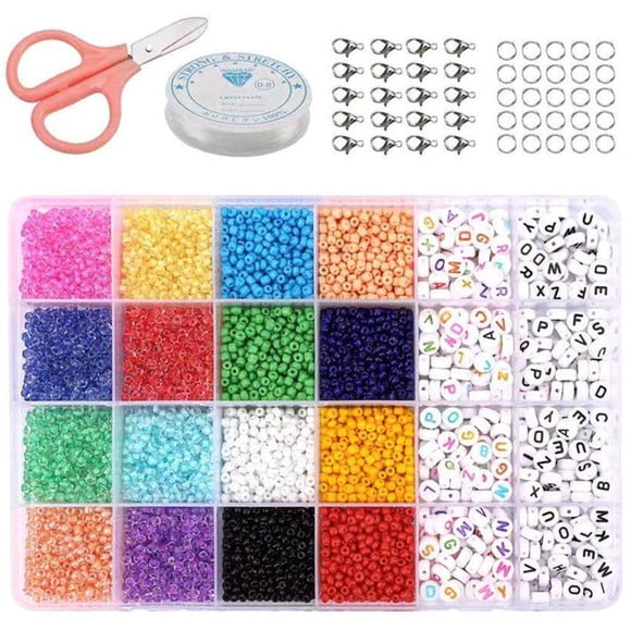 serony Perles d'Espacement Kit de Fabrication de Bijoux Recherche Graines Acryliques Filles Fabrication de Bijoux Colorés Collier Fait Main Ensemble d'Artisanat