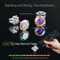 thumbnail image 6 of Round Cut D Color VVS1 Clarity Moissanite Stud Earrings for Women/Men ,Hypoallergenic Titanium Earrings Stud for Sensitive Ear, 6 of 6