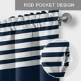thumbnail image 6 of Navy Blue Anchor Farmhouse Short Window Curtain Valances, Nautical Coastal Abstract Art Rod Pocket Kitchen Valances for Living Room Bedroom Bathroom Cafe 42" x 12", 6 of 8