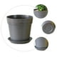 thumbnail image 4 of Maceta de fibra vegetal de 2 piezas y maceta de flores para platillo para oficina en casa, 4 of 7
