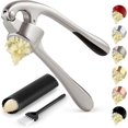 thumbnail image 1 of Premium Kitchen Garlic Press with Soft, Easy-Squeeze Handle - Includes Silicone Garlic Peeler and Cleaning Brush - 3 Garlic Mincing Tools - Sturdy, Ea, 1 of 4