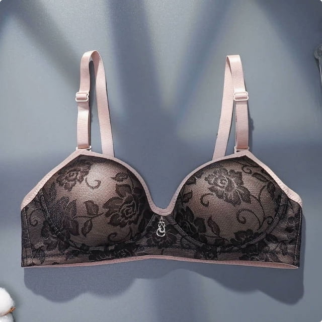 LOVZFMLL Soutiens-Gorge pour Femmes Lingerie Étudiante Fille Rassemblée Mince Sans Armature Soutien-Gorge Fille Gris L