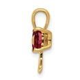 thumbnail image 2 of Finest Gold 14K Yellow Gold Polished Created Ruby Bow Pendant, 2 of 3