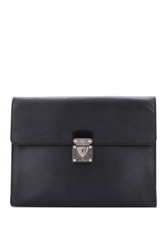 Pre-Owned Porte-Documents Minuto Portfolio Taiga Leather By Rebag