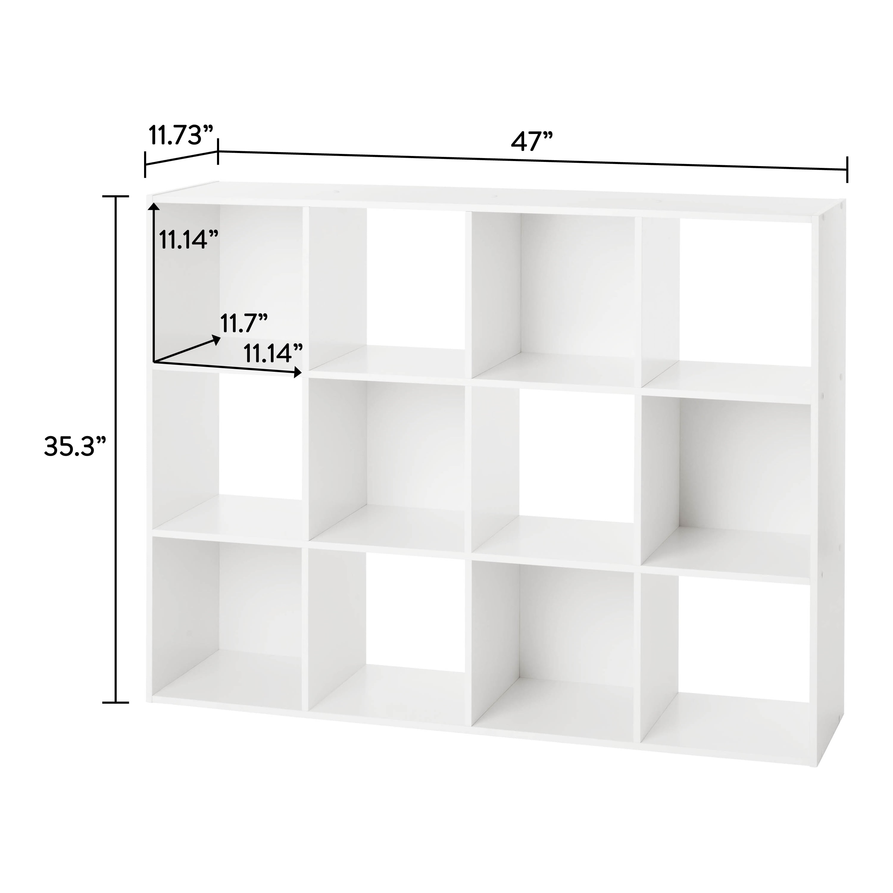 Mainstays 12 Cube Storage Organizer, White