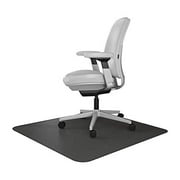 Resilia Office Desk Chair Mat (with Grippers) Black, 36 Inches x 48 Inches