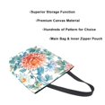 thumbnail image 3 of Large Canvas Bag 13.5x5.1x15 Inch Canvas Bag Shopping Canvas Bag Suitable For Outing Shopping Travel Out Of Large Capacity Storage Chrysanthemums Maroon, 3 of 9