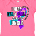 thumbnail image 4 of Inktastic Suicide Prevention I Wear Teal and Purple for My Uncle Boys or Girls Baby Bodysuit, 4 of 5