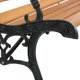 thumbnail image 4 of Zimtown Patio Parque Jardín Banco de Madera Porche Camino Silla Muebles Hierro Fundido Madera Dura, Bronce y Natural, 4 of 8