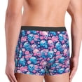 thumbnail image 6 of Cauagu Blue Flower Skull Print Boxer Briefs for Men,Comfortable Breathable Men's Underwear Moisture Wicking Underpants -X-Large, 6 of 8