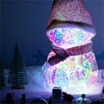 thumbnail image 3 of Colorful LED Lights Up Snowman, 14 Inch Lighted Christmas Table Decorations, LED Lighting Snowman Tabletop Figurine, Winter Xmas Decor for Home Indoor Kitchen Room Holiday Party, 3 of 8