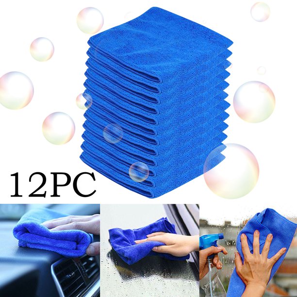 Multifunctional Microfiber Towel Blue Car Cleaning Polishing Cloth Towel