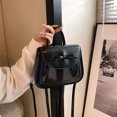 thumbnail image 4 of Lindo bolso de hombro con lazo bolso con asa superior de color sólido con correa ajustable para mujer, 4 of 9