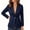 Navy, variant on IUYRTFE Women's Slim Fit Single Button Blazer Long Sleeve Notched Lapel Casual Workwear Jacket