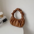 thumbnail image 2 of Bolso Bolso de hombro de moda para mujer de cuero PU plisado versátil de 3 uds (marrón), 2 of 5