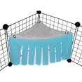 thumbnail image 1 of Escondite esquinero de forro polar para cobayas, hurones, chinchillas, erizos, conejos enanos y otras mascotas pequeñas - Accesorios y juguetes, 1 of 6