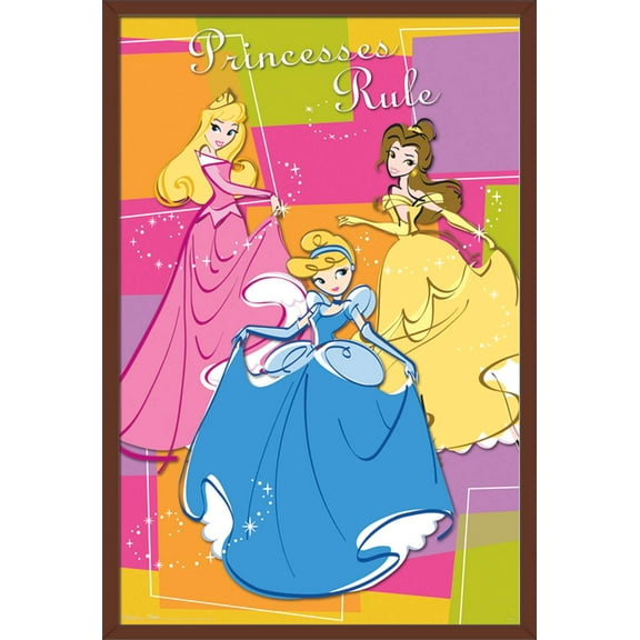 Disney Princess - Princess Rule Wall Poster, 22.375" x 34", Framed