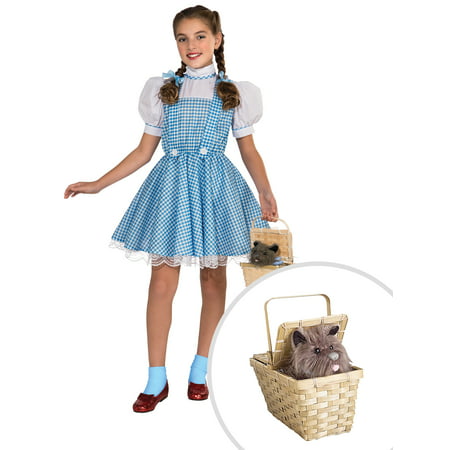 Girl's Deluxe Dorothy Wizard of Oz Costume and Deluxe Toto Basket