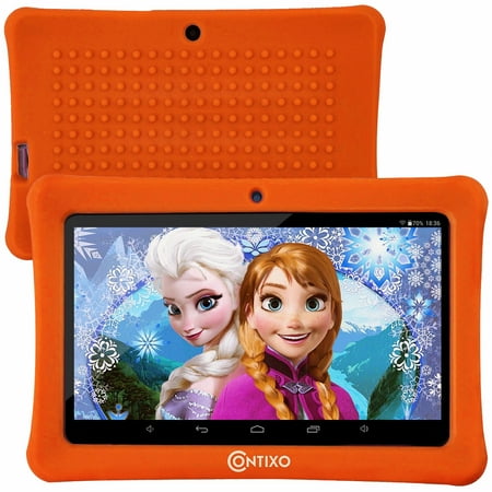 Contixo V8-1 7" Kids Tablet with WiFi 16GB Kids Parental Control 20+ Education Learning Apps, Tablet for Toddlers Children Infant Kids w/Child-Proof Protective Case (Blue)