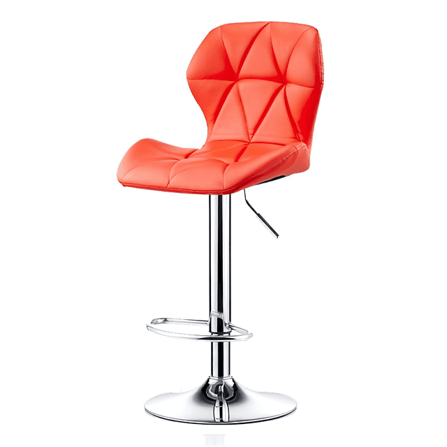 Silla de bar acolchada con respaldo geométrico ilios innova Rojo