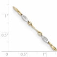 thumbnail image 3 of 14k Two Tone Gold 9 Inch Plus 1 Anklet Ankle Bracelet, 3 of 7