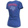 thumbnail image 3 of Women's Majestic Threads Royal Texas Rangers 2023 World Series Champions Local Ground Rules Roster Tri-Blend Fitted, 3 of 3