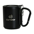 thumbnail image 1 of Portable Carabiner Hook Handle Mug With Lid Outdoor Travel Coffee Mug Camping Hiking Cup Lightweight Stainless Steel Mug Parts, 1 of 11