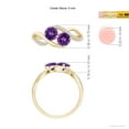 thumbnail image 4 of ANGARA Natural 0.9 Ct. Amethyst with Diamond Classic Ring in 14K Yellow Gold for Women (Ring Size: 12), 4 of 9