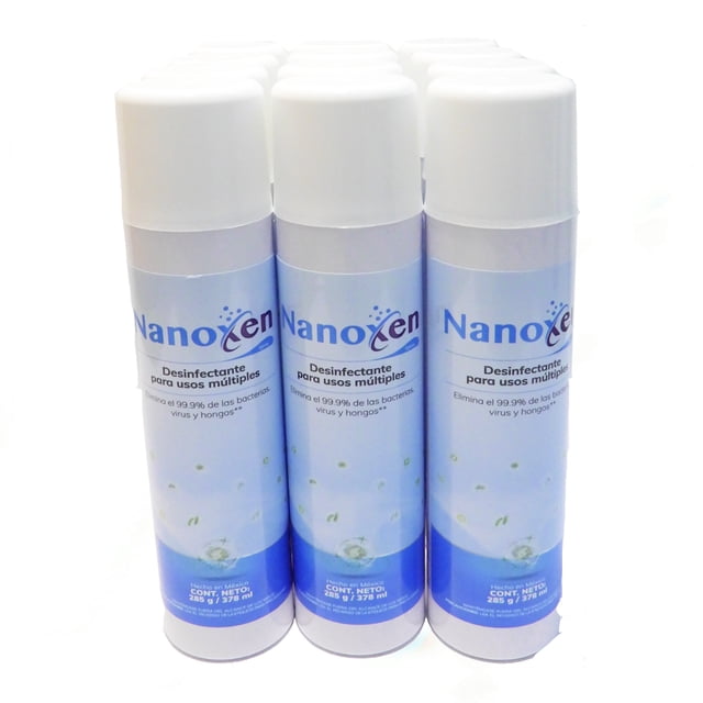Desinfectante Nanotecnologico Caja Spray 378ml 12 pzas NANOXEN Usos Multiples Spray