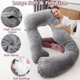 thumbnail image 2 of Almohada de embarazo MOON PINE en forma de U para todo el cuerpo, color gris oscuro, 2 of 7