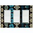 thumbnail image 1 of Metal Light Switch Plate Cover Ethnic Aztec Tribal Pattern Teal SFR064, 1 of 13