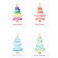 thumbnail image 1 of Merry Christmas Greeting Cards, 12 Pcs Small Size (15cm * 10cm) Cute Colorful Christmas Tree Greeting Cards & Envelopes for Christmas, Pack of 12, 3X4 Christmas Tree, 1 of 5