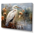thumbnail image 2 of Designart "Herons Haven White Peach Heron" Animals Canvas Art Print, 2 of 5