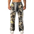 thumbnail image 4 of Havenx Mens Camo Sweatpants Wide Leg Dry Leaf Print Elastic Waist Sweat Pant with Pockets Open Bottom Camouflage Trousers Athletic Jogger Workout Casual Fashion Streetwear,Bronze M, 4 of 7