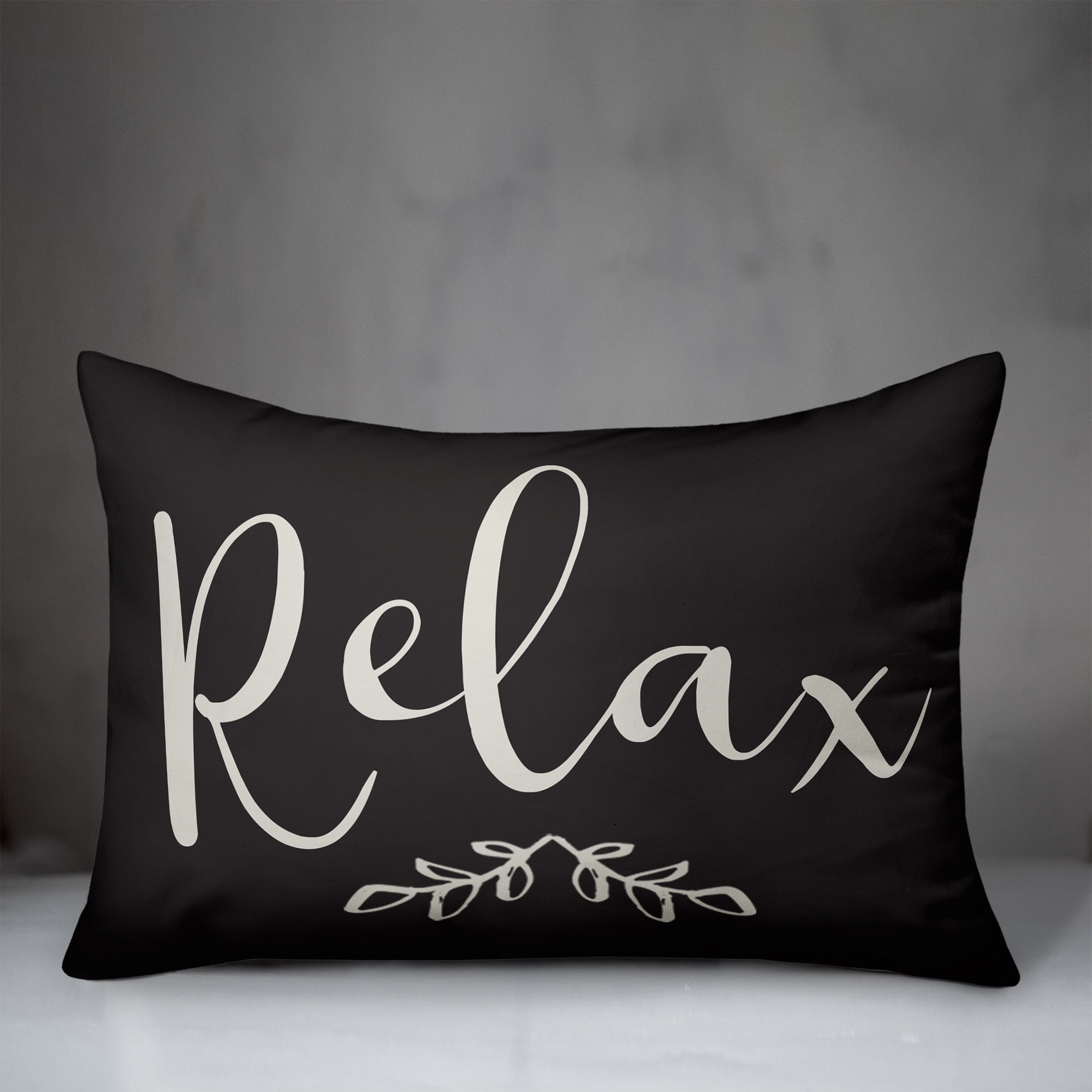 Creative Products Relax on Black 14x20 Indoor / Outdoor Pillow