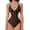 Brown, variant on Women One Piece Swimsuit Slimming Tummy Control Deep V Neck Bathing Suit Red L