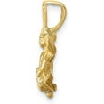 thumbnail image 2 of Solid 14k Yellow Gold 3D Satin and Diamond-Cut Angel Charm - 20mm, 2 of 6