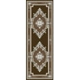 thumbnail image 4 of Glamour Hand Carved Thick Plush Pile Boho Traditional Oriental Floral Area Rug Carpet For Living Room Bedroom (Espresso Brown, 7' 8" x 7' 8" Round), 4 of 11