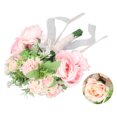 thumbnail image 3 of Wedding Bouquet Fake Rose Flower Holding Bunch for Decoration Photography Art Photo Pink, 3 of 20
