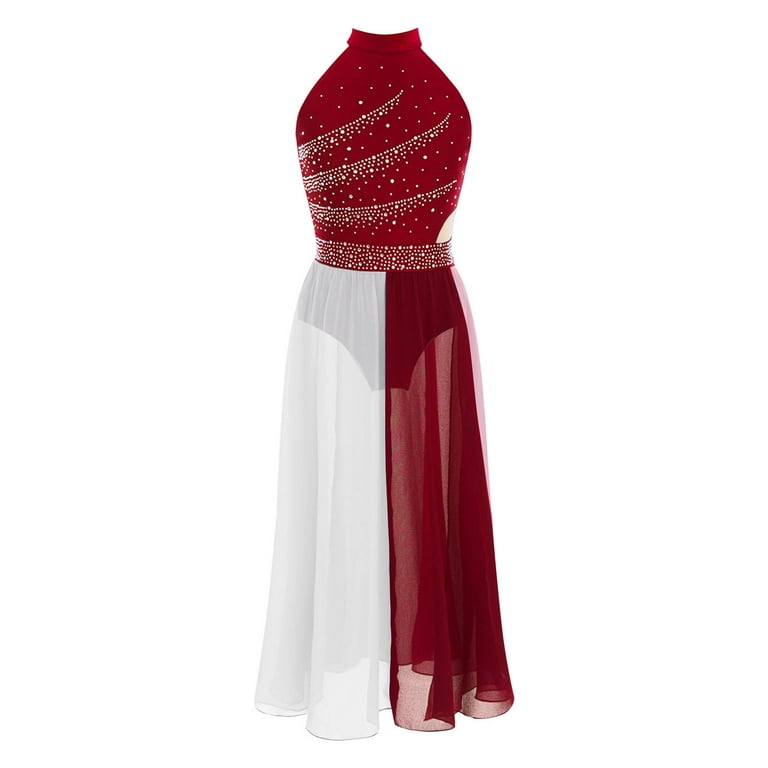 Aislor Sleeveless Flowy Skirt for Girls Ballet Leotard Dresses Modern Ballerina Color Block Lyrical Dancewear Burgundy 8 - Walmart.com Aislor Sleeveless Flowy Skirt for Girls Ballet Leotard Dresses Modern Ballerina Color Block Lyrical Dancewear Burgundy 8 - Walmart.com